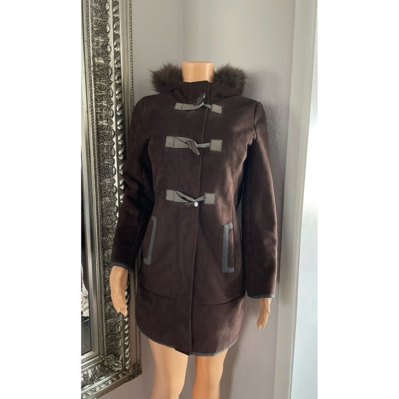 Via Spiga faux Suede Coat XS - Picture 3 of 8